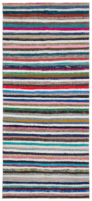 Chaput Over Dyed Kilim Rug 4'11'' x 11'1'' ft 151 x 338 cm
