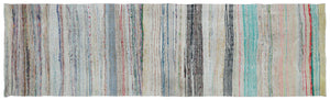 Chaput Over Dyed Kilim Rug 3'4'' x 11'7'' ft 101 x 353 cm