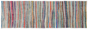 Chaput Over Dyed Kilim Rug 3'7'' x 10'11'' ft 108 x 333 cm