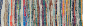 Chaput Over Dyed Kilim Rug 3'7'' x 10'11'' ft 108 x 333 cm
