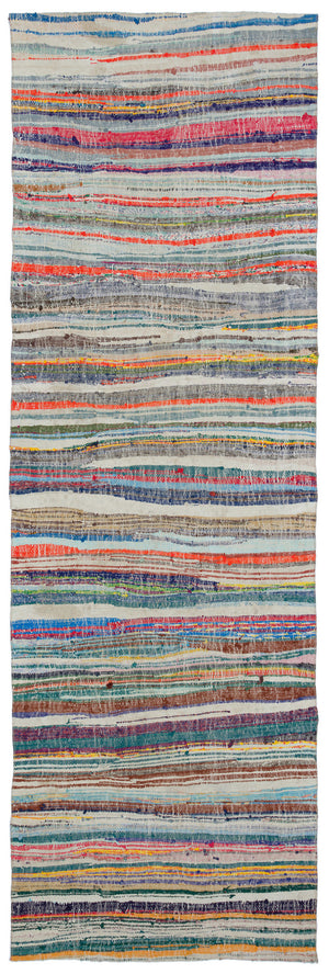 Chaput Over Dyed Kilim Rug 3'7'' x 10'11'' ft 108 x 333 cm