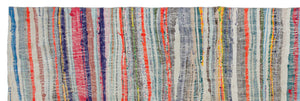 Chaput Over Dyed Kilim Rug 3'7'' x 10'11'' ft 108 x 333 cm