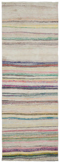 Chaput Over Dyed Kilim Rug 4'5'' x 12'4'' ft 135 x 377 cm