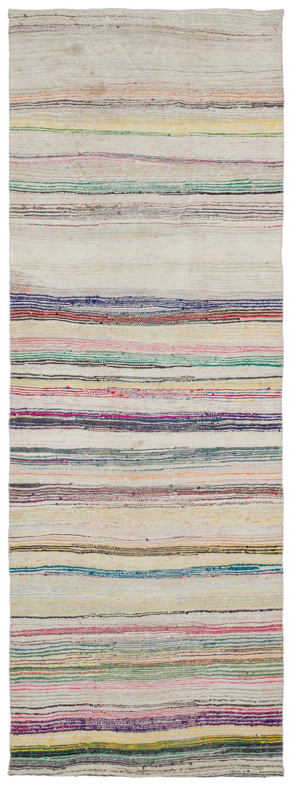 Chaput Over Dyed Kilim Rug 4'5'' x 12'4'' ft 135 x 377 cm