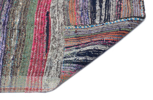 Chaput Over Dyed Kilim Rug 3'6'' x 12'4'' ft 106 x 377 cm