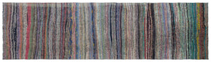 Chaput Over Dyed Kilim Rug 3'6'' x 12'4'' ft 106 x 377 cm