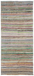 Chaput Over Dyed Kilim Rug 5'5'' x 12'7'' ft 166 x 383 cm