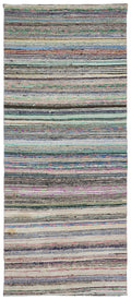 Chaput Over Dyed Kilim Rug 4'4'' x 10'3'' ft 132 x 312 cm