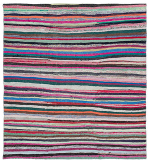 Chaput Over Dyed Kilim Rug 5'5'' x 5'9'' ft 164 x 175 cm