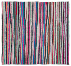 Chaput Over Dyed Kilim Rug 5'5'' x 5'9'' ft 164 x 175 cm