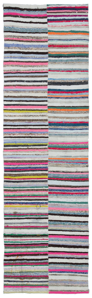 Chaput Over Dyed Kilim Rug 3'3'' x 10'9'' ft 98 x 328 cm