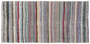 Chaput Over Dyed Kilim Rug 4'2'' x 8'6'' ft 126 x 258 cm