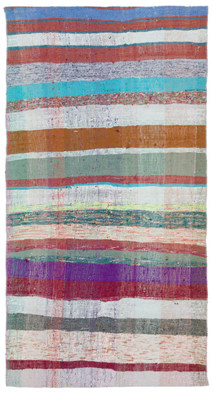 Chaput Over Dyed Kilim Rug 3'12'' x 7'5'' ft 121 x 226 cm