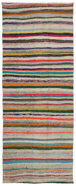 Chaput Over Dyed Kilim Rug 4'8'' x 11'10'' ft 142 x 361 cm