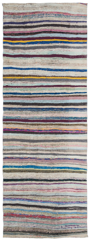 Chaput Over Dyed Kilim Rug 4'7'' x 12'2'' ft 139 x 370 cm