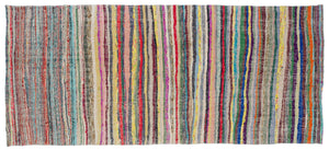 Chaput Over Dyed Kilim Rug 4'10'' x 11'1'' ft 147 x 338 cm