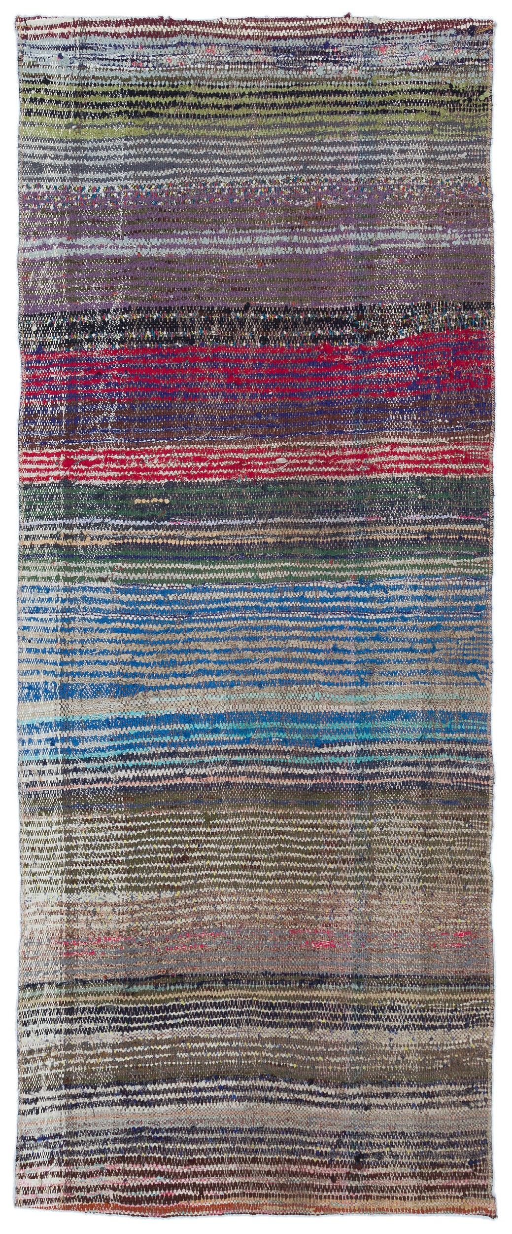 Chaput Over Dyed Kilim Rug 2'6'' x 6'4'' ft 77 x 194 cm
