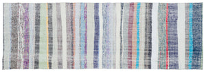 Chaput Over Dyed Kilim Rug 3'3'' x 9'11'' ft 100 x 302 cm