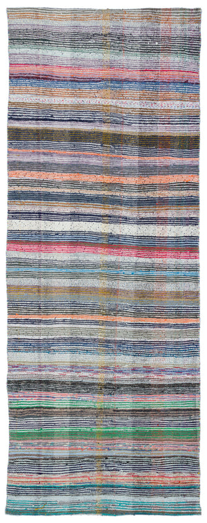 Chaput Over Dyed Kilim Rug 4'2'' x 10'12'' ft 128 x 335 cm