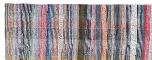 Chaput Over Dyed Kilim Rug 4'2'' x 10'12'' ft 128 x 335 cm