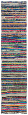Chaput Over Dyed Kilim Rug 3'3'' x 13'7'' ft 98 x 414 cm