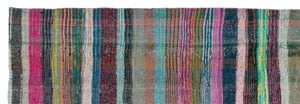 Chaput Over Dyed Kilim Rug 4'6'' x 13'5'' ft 137 x 410 cm