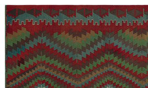 Geometric Over Dyed Kilim Rug 5'10'' x 10'0'' ft 178 x 306 cm