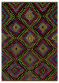 Geometric Over Dyed Kilim Rug 6'3'' x 8'9'' ft 190 x 267 cm