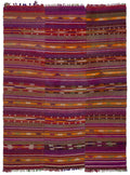 Geometric Over Dyed Kilim Rug 6'6'' x 8'9'' ft 197 x 266 cm