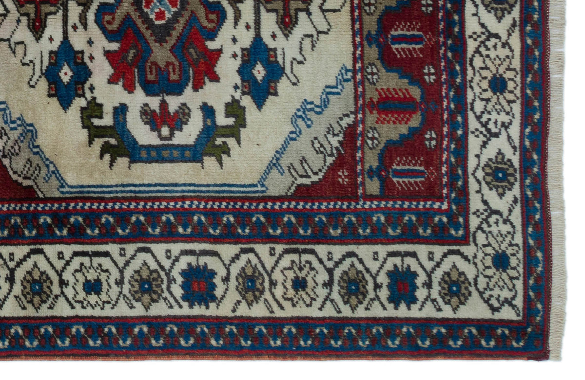 Natural Anatolium Turkish Vintage Rug 3&#39;3&#39;&#39; x 5&#39;1&#39;&#39; ft 100 x 154 cm