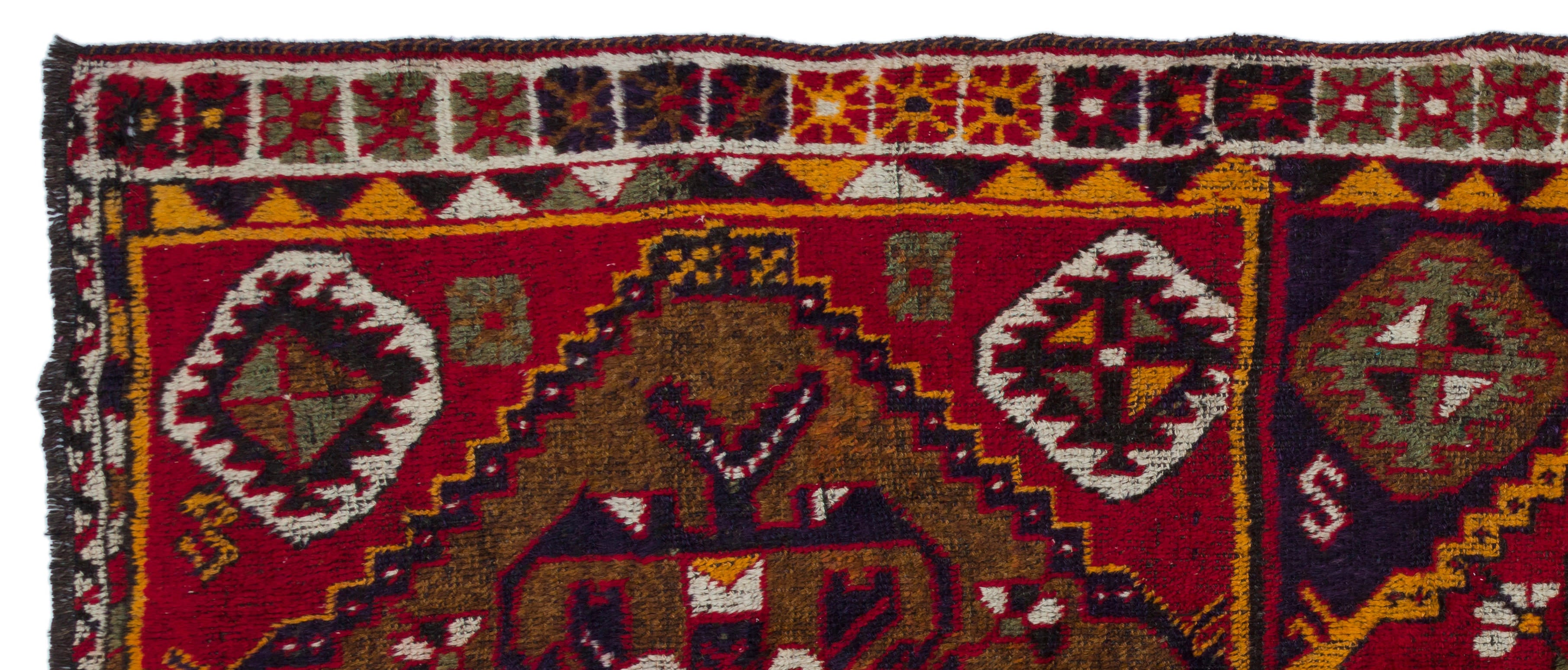 Natural Anatolium Turkish Vintage Rug 4'3'' x 10'4'' ft 130 x 314 cm