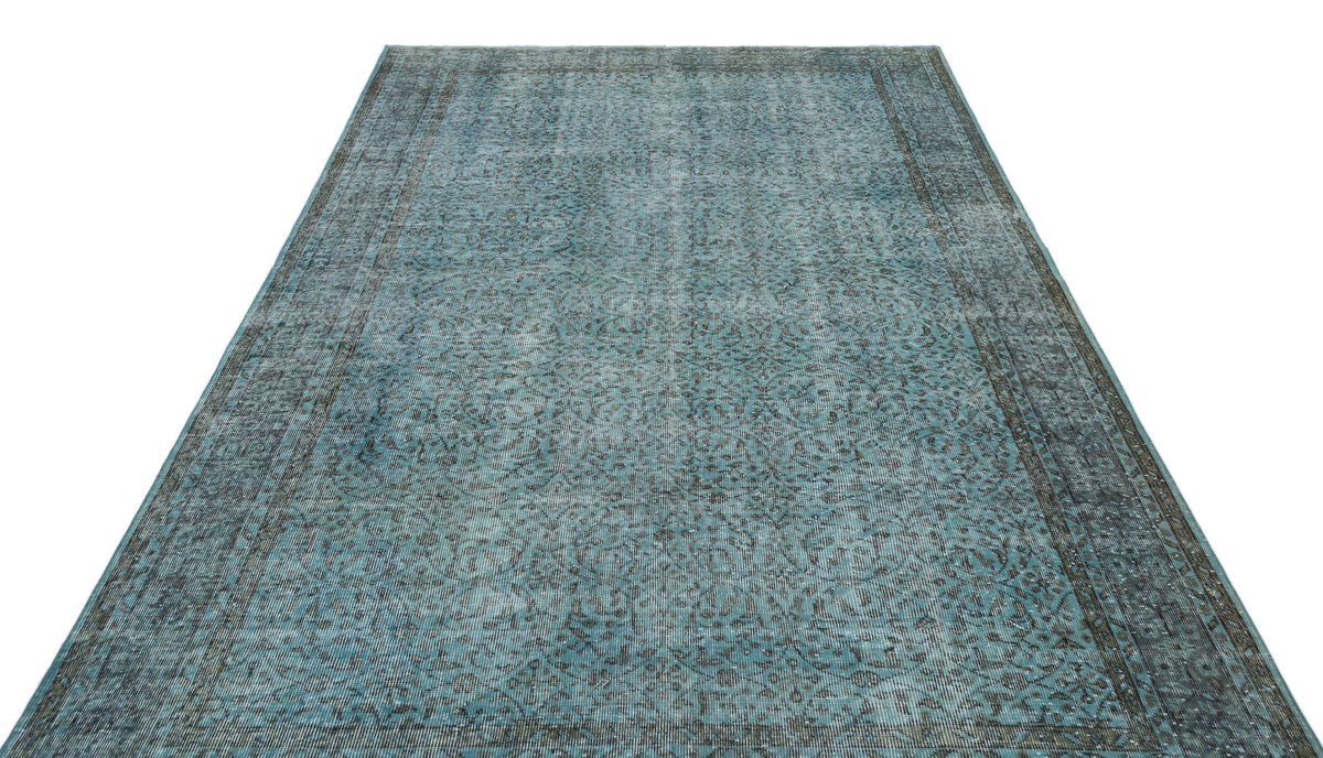Green Over Dyed Vintage Rug 6&#39;3&#39;&#39; x 9&#39;9&#39;&#39; ft 191 x 296 cm