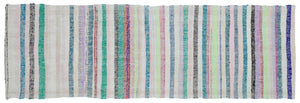 Chaput Over Dyed Kilim Rug 3'3'' x 9'11'' ft 98 x 303 cm