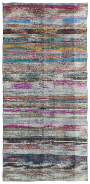 Chaput Over Dyed Kilim Rug 4'6'' x 9'4'' ft 136 x 284 cm