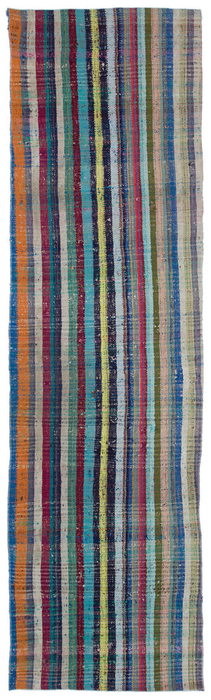 Chaput Over Dyed Kilim Rug 3'1'' x 10'5'' ft 93 x 317 cm