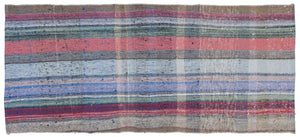 Chaput Over Dyed Kilim Rug 3'4'' x 7'9'' ft 102 x 235 cm