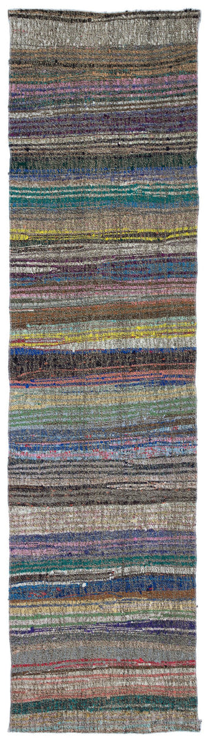 Chaput Over Dyed Kilim Rug 2'11'' x 10'12'' ft 90 x 335 cm