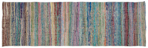 Chaput Over Dyed Kilim Rug 3'5'' x 10'11'' ft 104 x 334 cm