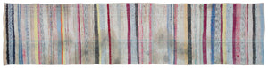 Chaput Over Dyed Kilim Rug 2'9'' x 11'3'' ft 85 x 344 cm