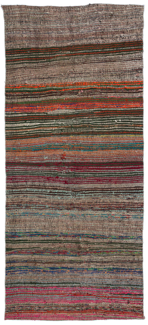 Chaput Over Dyed Kilim Rug 4'8'' x 10'6'' ft 142 x 320 cm