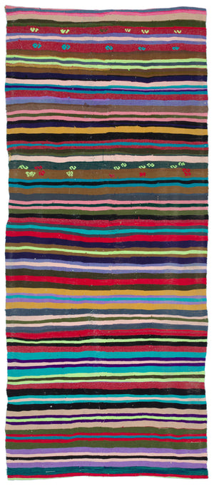 Chaput Over Dyed Kilim Rug 4'2'' x 9'10'' ft 126 x 300 cm