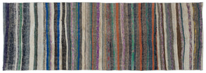 Chaput Over Dyed Kilim Rug 3'7'' x 9'10'' ft 108 x 300 cm
