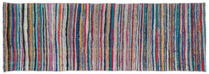 Chaput Over Dyed Kilim Rug 3'2'' x 9'1'' ft 96 x 276 cm