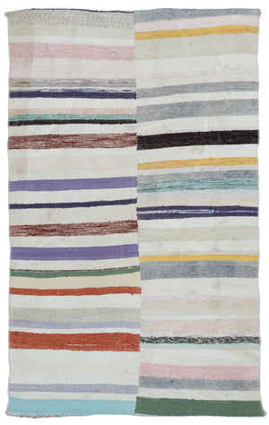 Chaput Over Dyed Kilim Rug 4'2'' x 6'9'' ft 127 x 207 cm