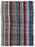 Chaput Over Dyed Kilim Rug 3'3'' x 4'6'' ft 100 x 136 cm