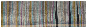 Chaput Over Dyed Kilim Rug 3'3'' x 10'3'' ft 98 x 313 cm