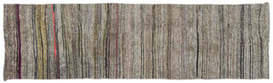 Chaput Over Dyed Kilim Rug 2'5'' x 8'9'' ft 74 x 266 cm