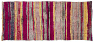 Chaput Over Dyed Kilim Rug 3'8'' x 8'4'' ft 113 x 255 cm