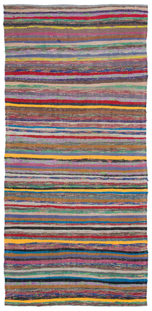 Chaput Over Dyed Kilim Rug 3'10'' x 8'0'' ft 117 x 244 cm