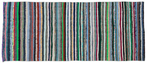 Chaput Over Dyed Kilim Rug 3'8'' x 8'7'' ft 112 x 262 cm